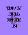 PERMANENT JEWELRY SUPPLIER LIST
