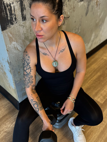 GREEN AVENTURINE GYM NECKLACE DONUT STYLE
