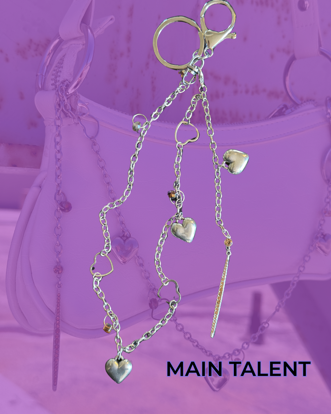 main talent bag charm recycled jewelry