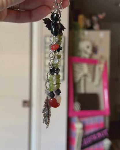 Spooky girl in the summer bag charm recycled jewelry y2k