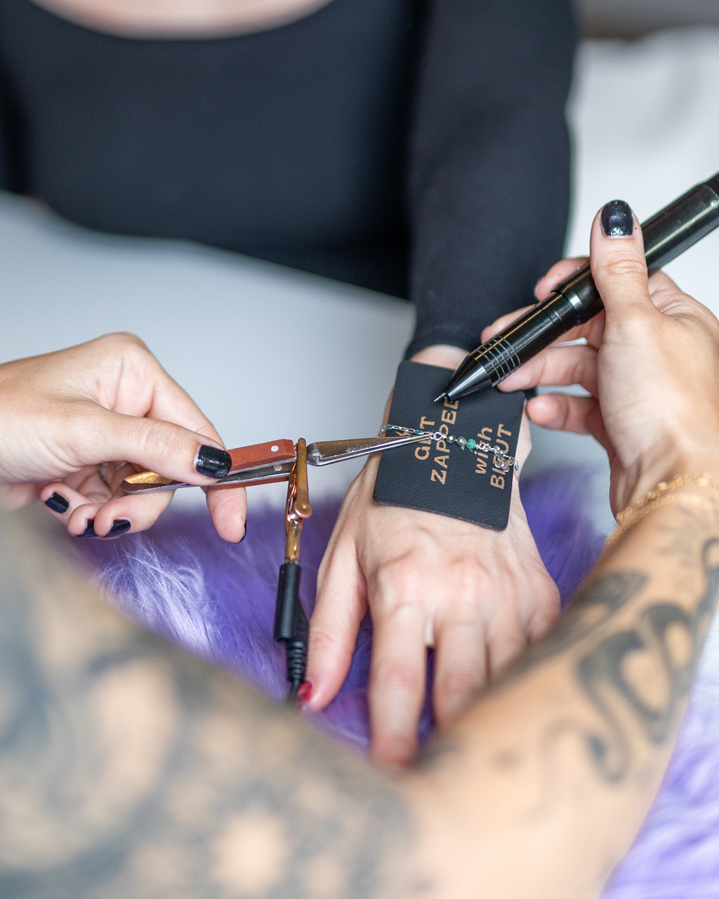 Permanent jewelry experience at BIJUT Collection in San Diego Gaslamp